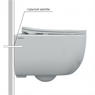 Подвесной унитаз Berges Ventas Rimless 082135 сиденье дюропласт Ventas Slim SO белый